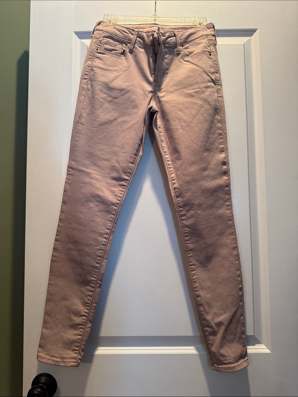 Old Navy Women's Mauve Stretch Skinny Jeans with fleece lining